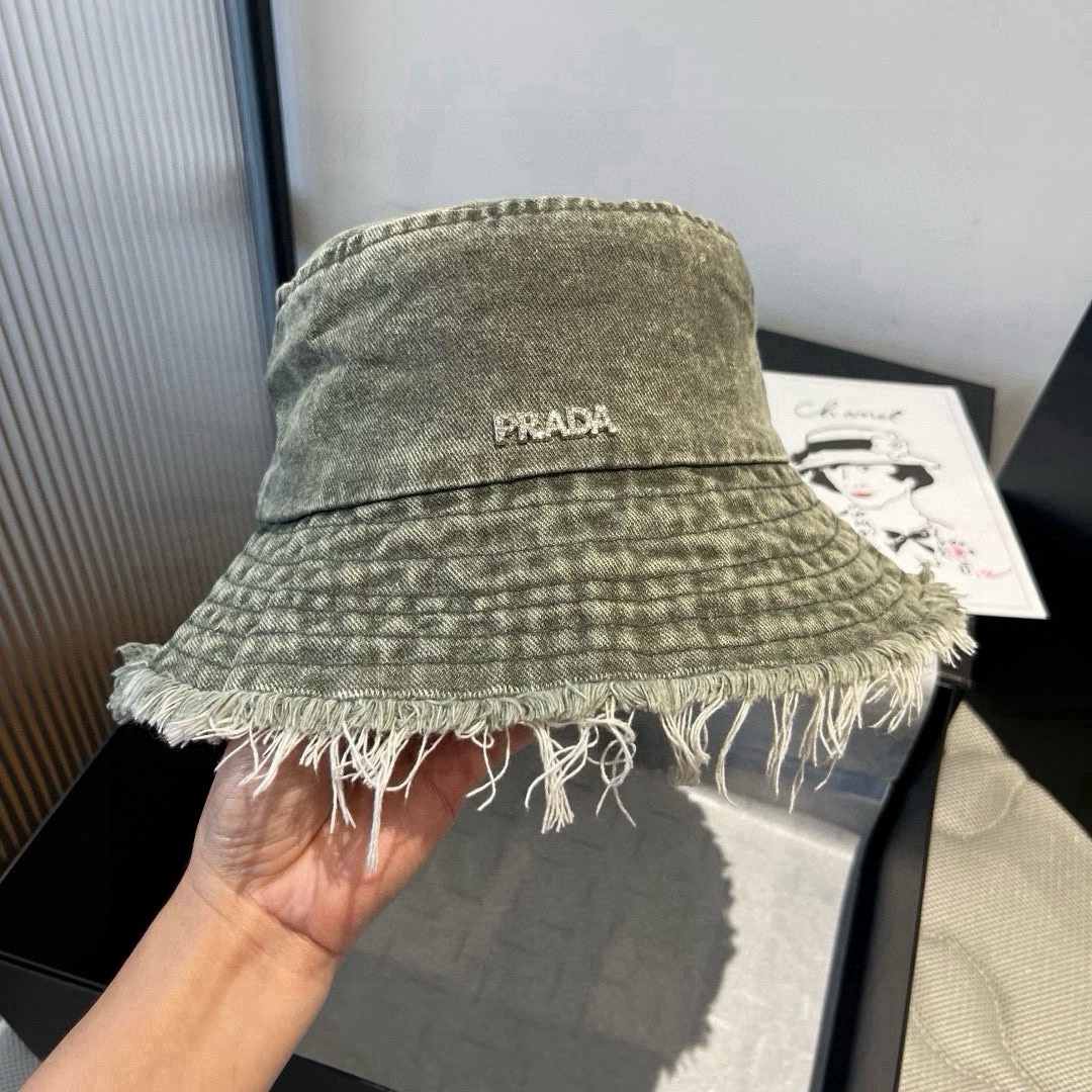 🆕

普拉达新款牛仔渔夫帽，头围57cm