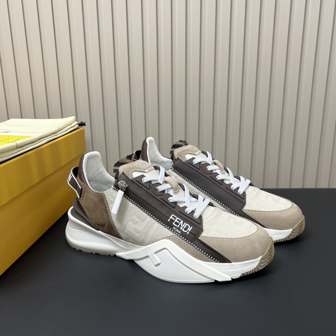 Fendi Flow Sneakers in Apricot Leather with FF Motif Lycra Details 3 i1755765966 7800 1