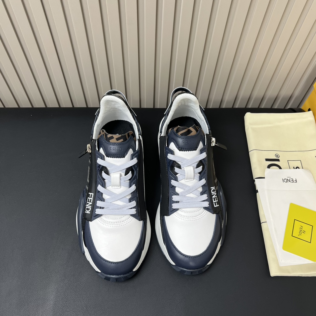 Fendi Flow Sneakers met FF-patroon en Elastische Veters - Maat 39-44
