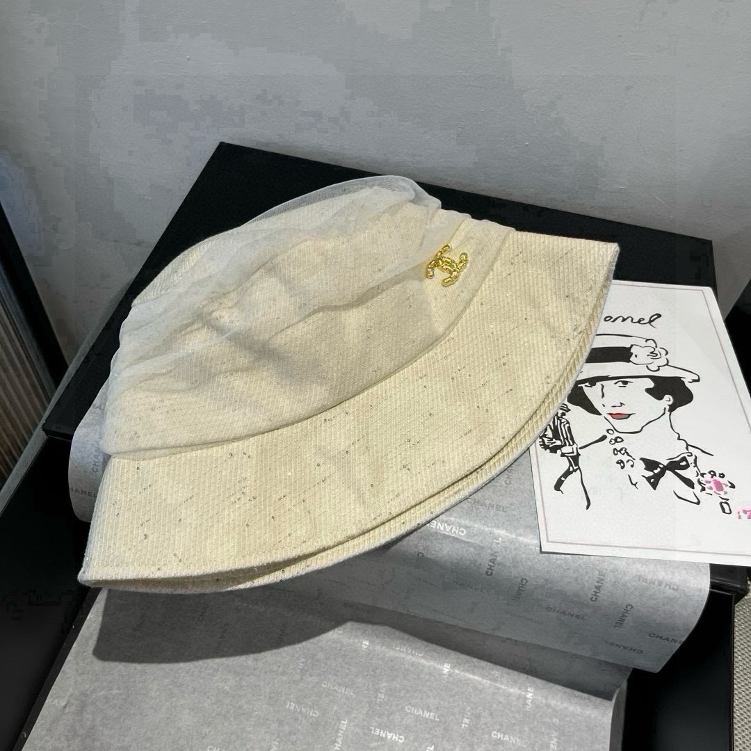 🆕

香奈儿新款遮阳渔夫帽、防紫外线布帽，可折叠头围57cm