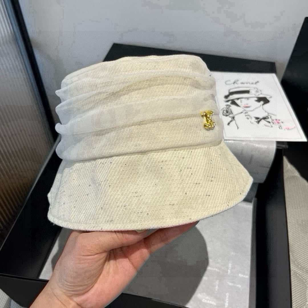 🆕

香奈儿新款遮阳渔夫帽、防紫外线布帽，可折叠头围57cm