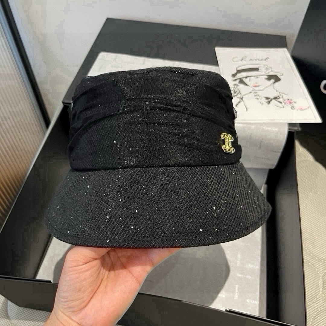 🆕

香奈儿新款遮阳渔夫帽、防紫外线布帽，可折叠头围57cm