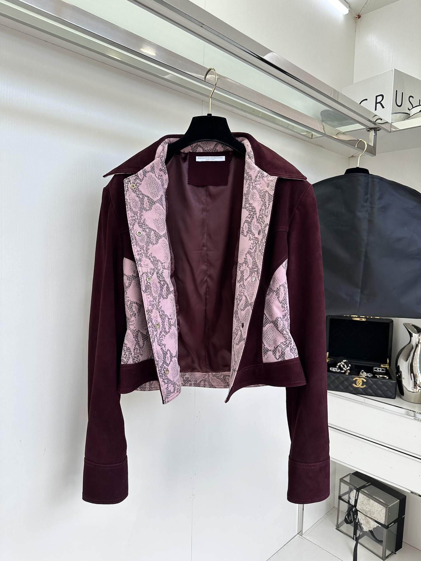 Snakeskin Suede Leather Jacket for Women - Slim Fit Biker Coat 4 i1755772763 1326 2