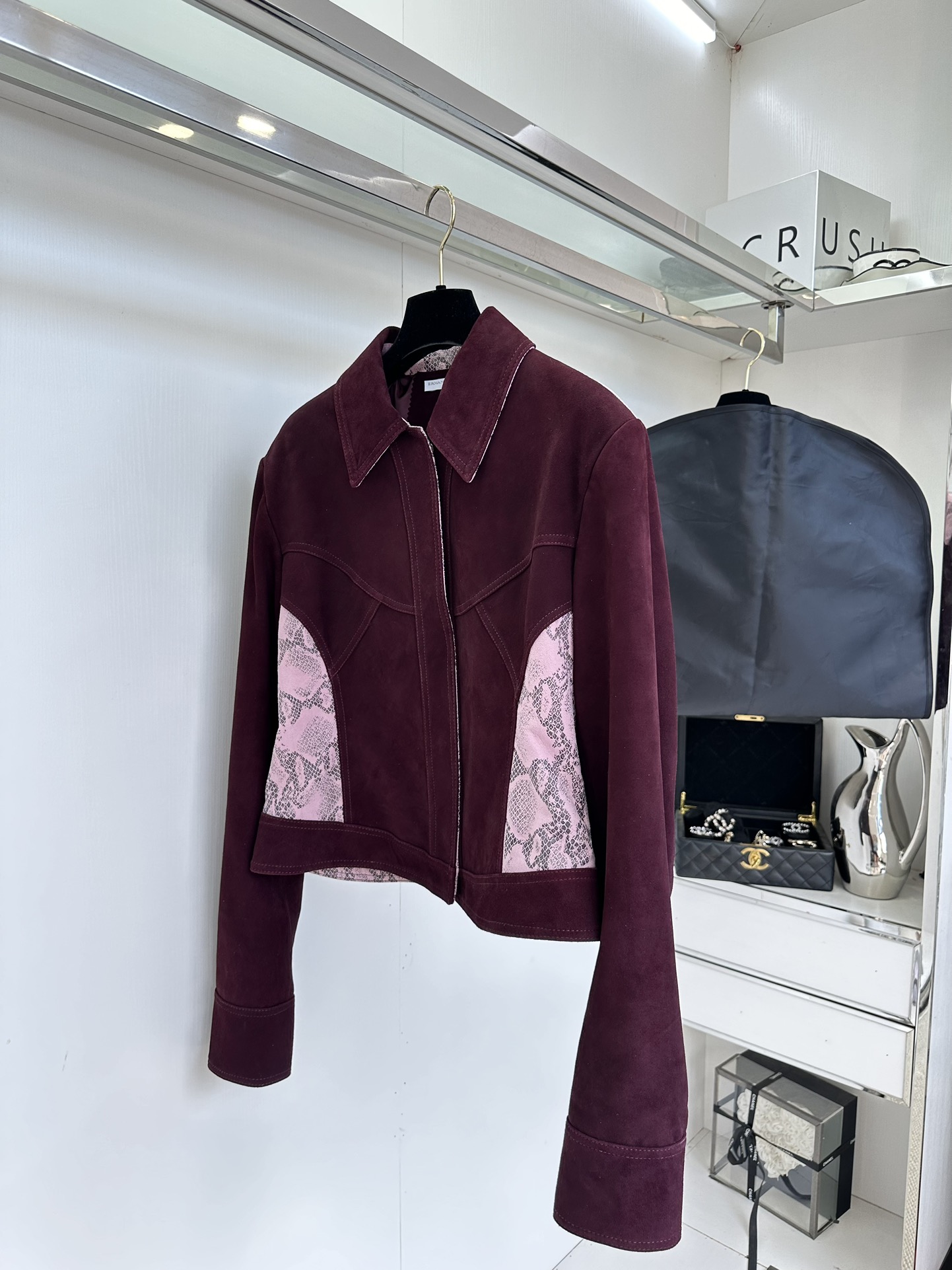 Snakeskin Suede Leather Jacket for Women - Slim Fit Biker Coat 5 i1755772763 3853 3