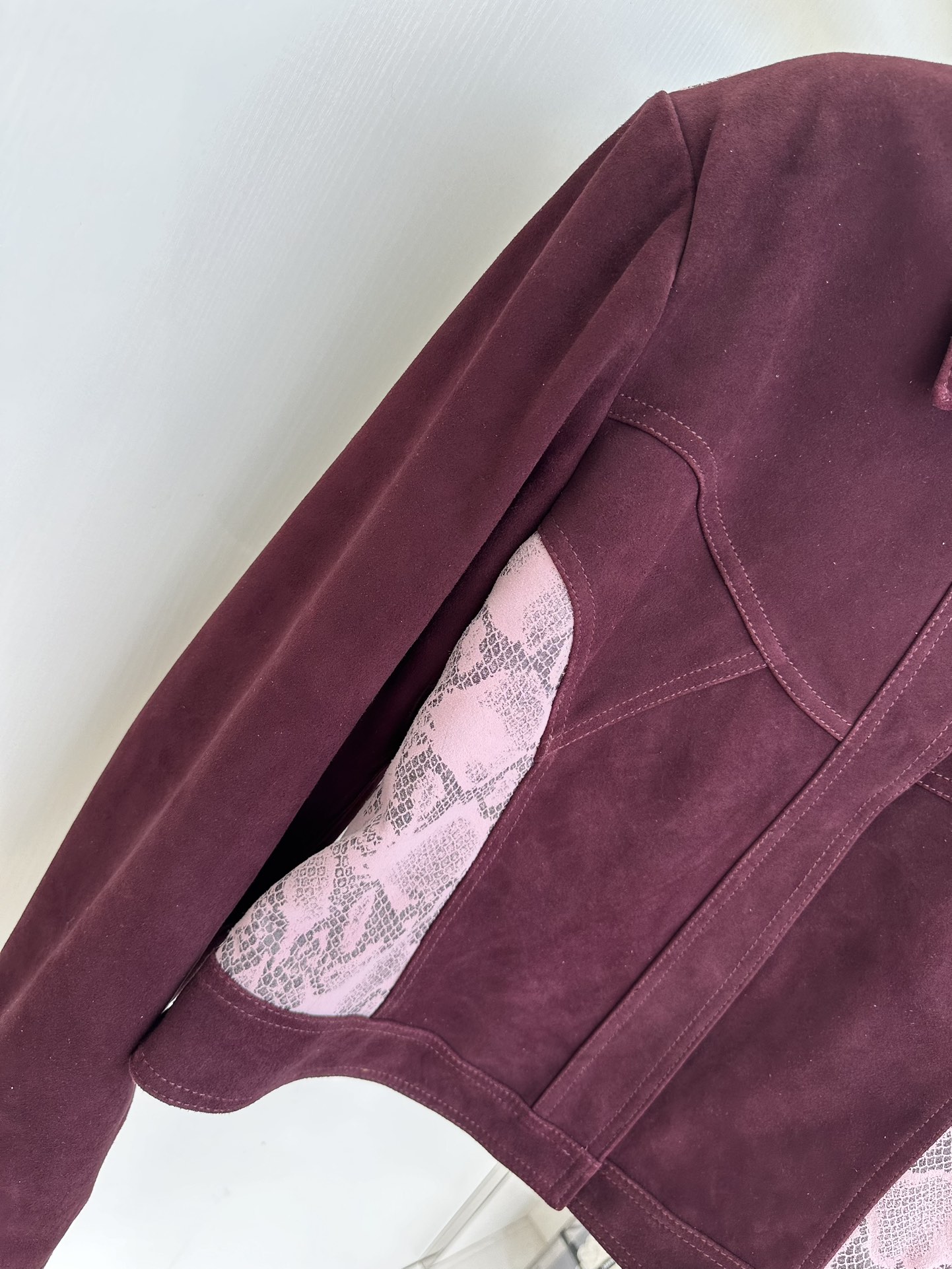 Snakeskin Suede Leather Jacket for Women - Slim Fit Biker Coat 10 i1755772763 6255 8