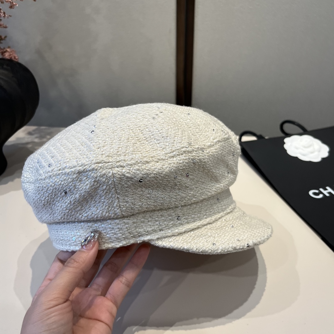 🆕

Chanel香奈儿新款鸭舌军帽，高级定制，头围57cm