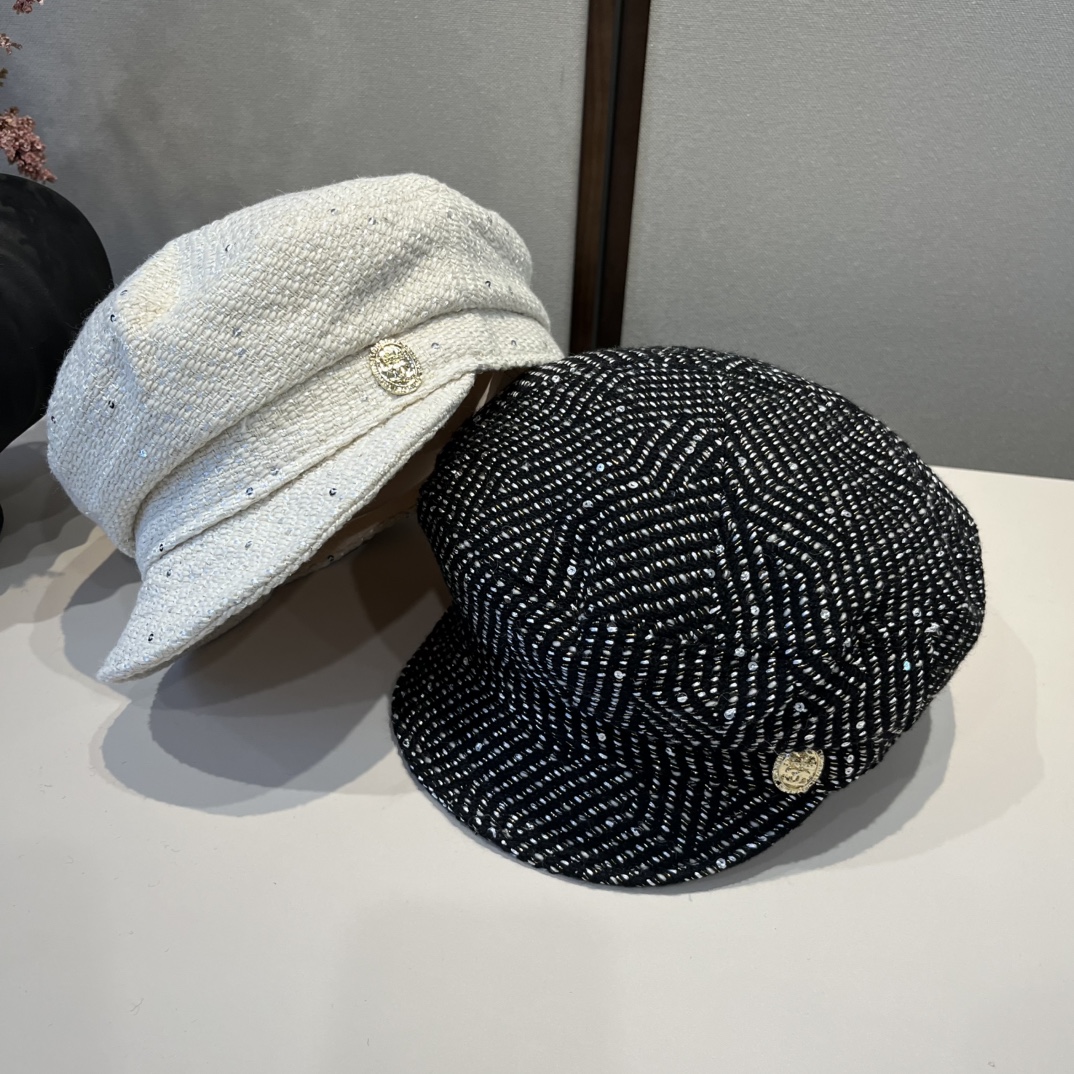 🆕

Chanel香奈儿新款鸭舌军帽，高级定制，头围57cm