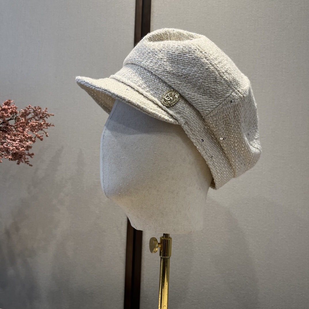 🆕

Chanel香奈儿新款鸭舌军帽，高级定制，头围57cm