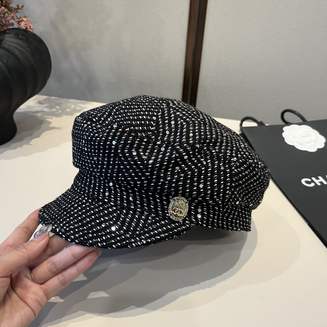 🆕

Chanel香奈儿新款鸭舌军帽，高级定制，头围57cm