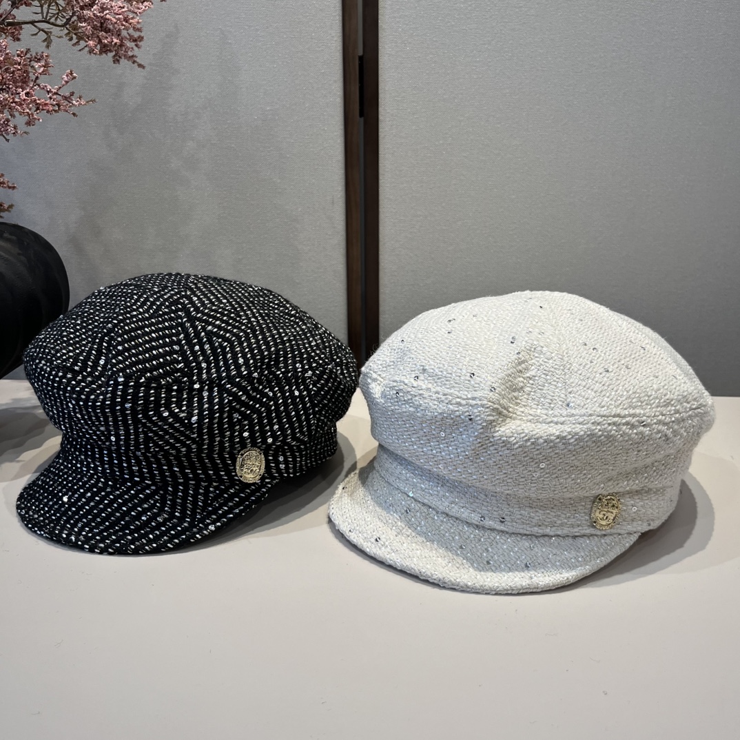 🆕

Chanel香奈儿新款鸭舌军帽，高级定制，头围57cm