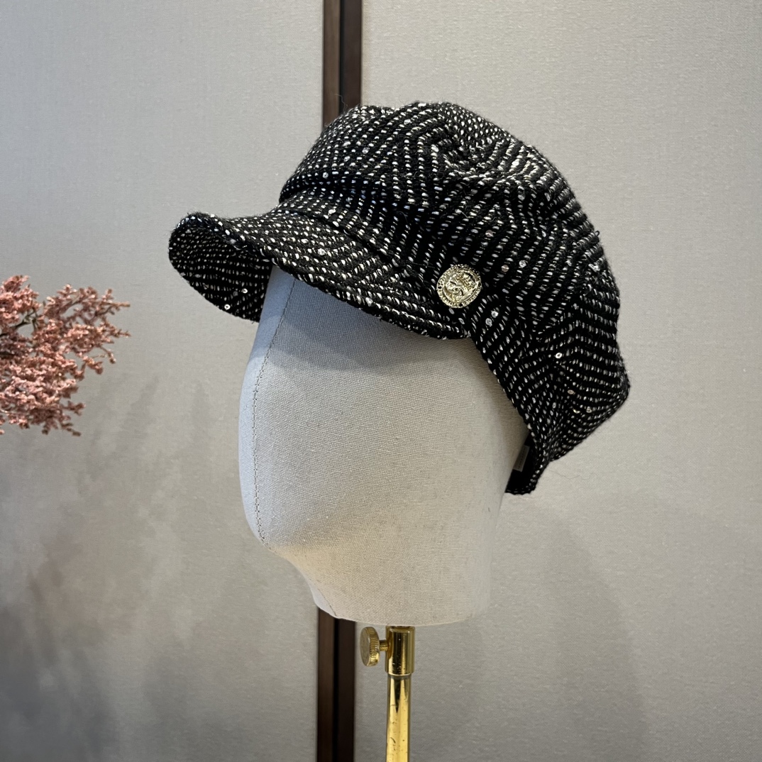 🆕

Chanel香奈儿新款鸭舌军帽，高级定制，头围57cm