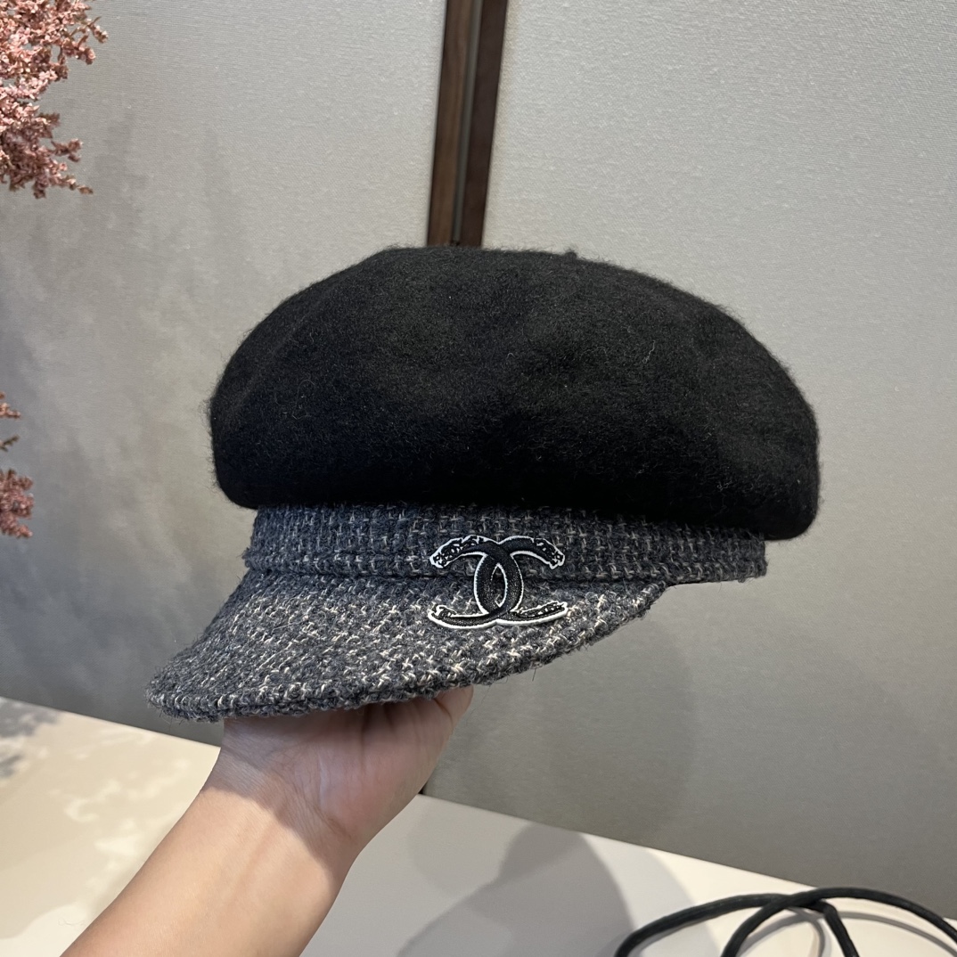 🆕

Chanel香奈儿新款鸭舌军帽，高级定制，头围57cm