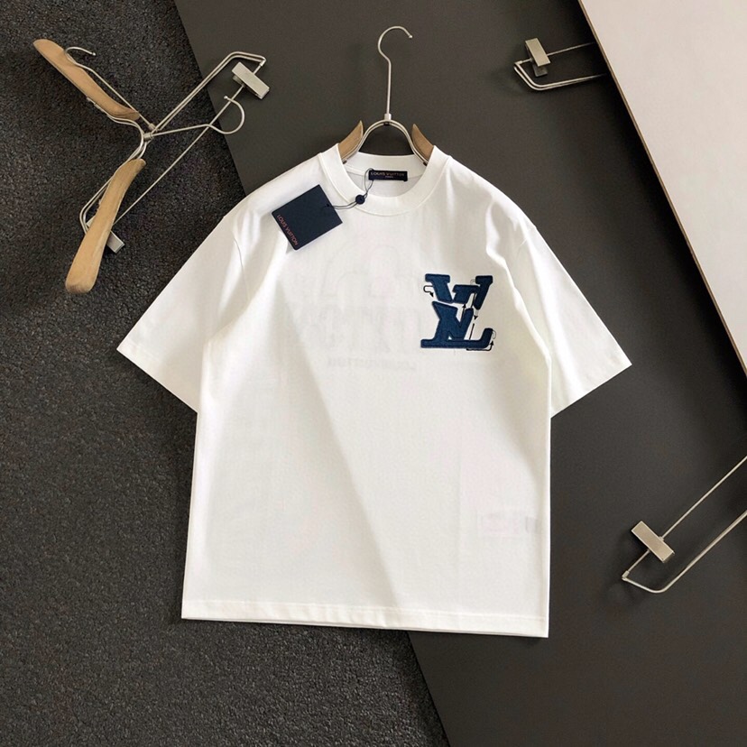  Louis Vuitton 路易威登 LV 驴牌25ss春夏顶级贴布绣经典短袖圆领T恤，精致工艺面料，