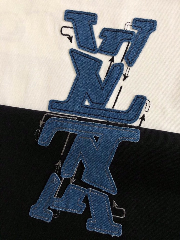  Louis Vuitton 路易威登 LV 驴牌25ss春夏顶级贴布绣经典短袖圆领T恤，精致工艺面料，