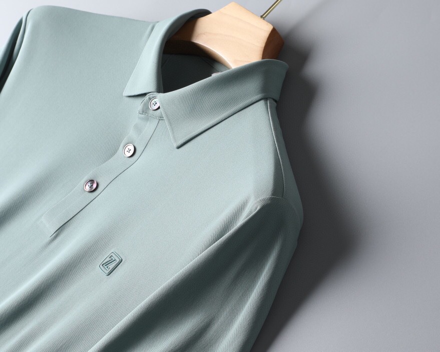  Ermenegildo Zegna 杰尼亚 男士运动休闲系列短袖翻领T恤Polo衫，炎炎夏日真的很需要