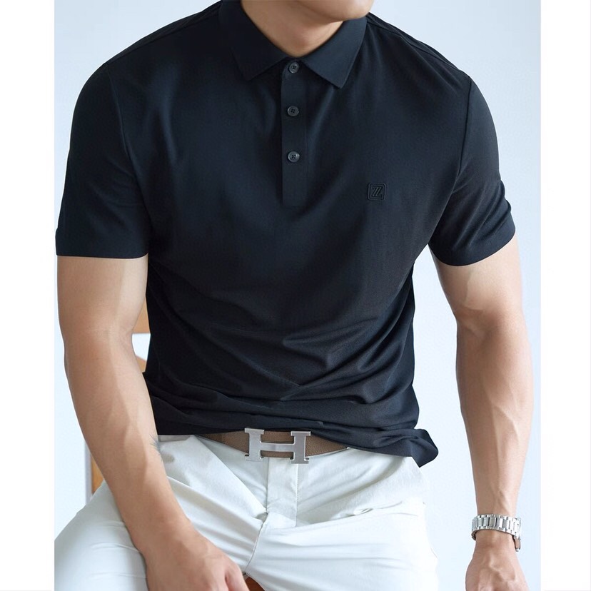  Ermenegildo Zegna 杰尼亚 男士运动休闲系列短袖翻领T恤Polo衫，炎炎夏日真的很需要