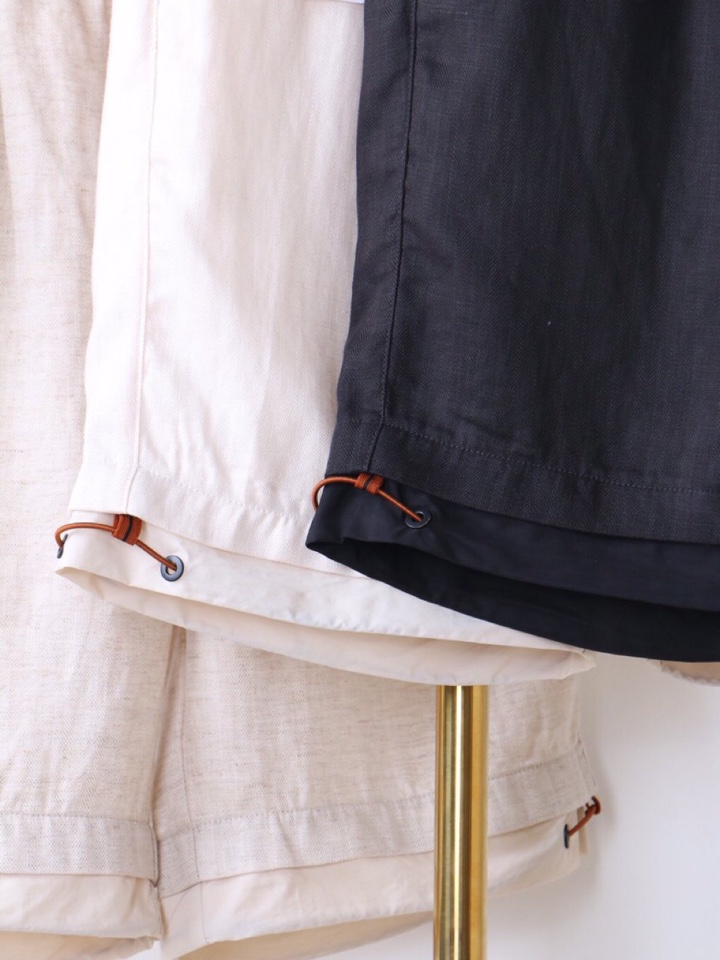  Ermenegildo Zegna 杰尼亚拼接天丝麻老钱风五分裤短裤，Z家男士人字纹，天丝亚麻混纺休闲