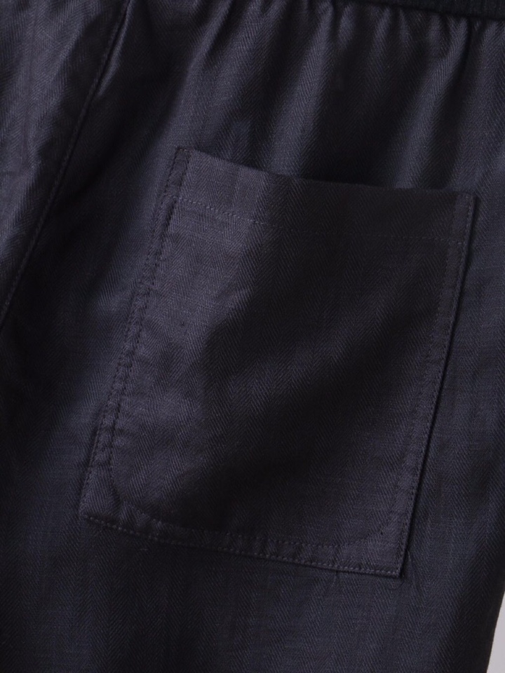  Ermenegildo Zegna 杰尼亚拼接天丝麻老钱风五分裤短裤，Z家男士人字纹，天丝亚麻混纺休闲