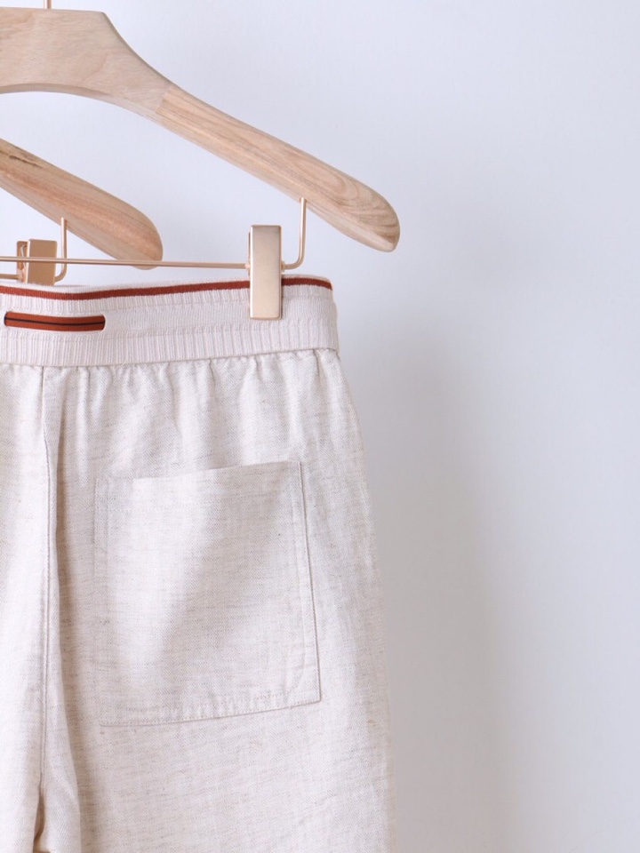  Ermenegildo Zegna 杰尼亚拼接天丝麻老钱风五分裤短裤，Z家男士人字纹，天丝亚麻混纺休闲