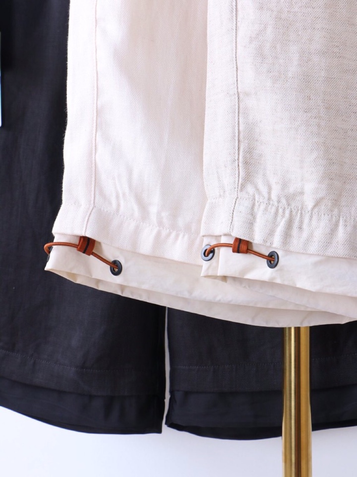  Ermenegildo Zegna 杰尼亚拼接天丝麻老钱风五分裤短裤，Z家男士人字纹，天丝亚麻混纺休闲