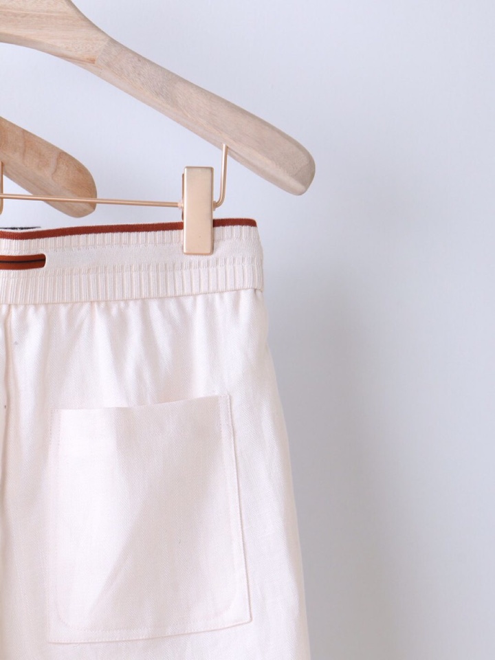  Ermenegildo Zegna 杰尼亚拼接天丝麻老钱风五分裤短裤，Z家男士人字纹，天丝亚麻混纺休闲