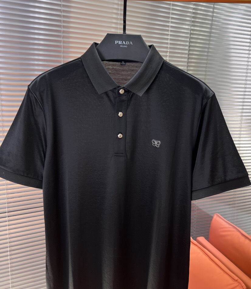  BOTTEGA VENETA BV葆蝶家 2025SS春夏新品男士翻领T恤Polo衫，雅致蝴蝶logo