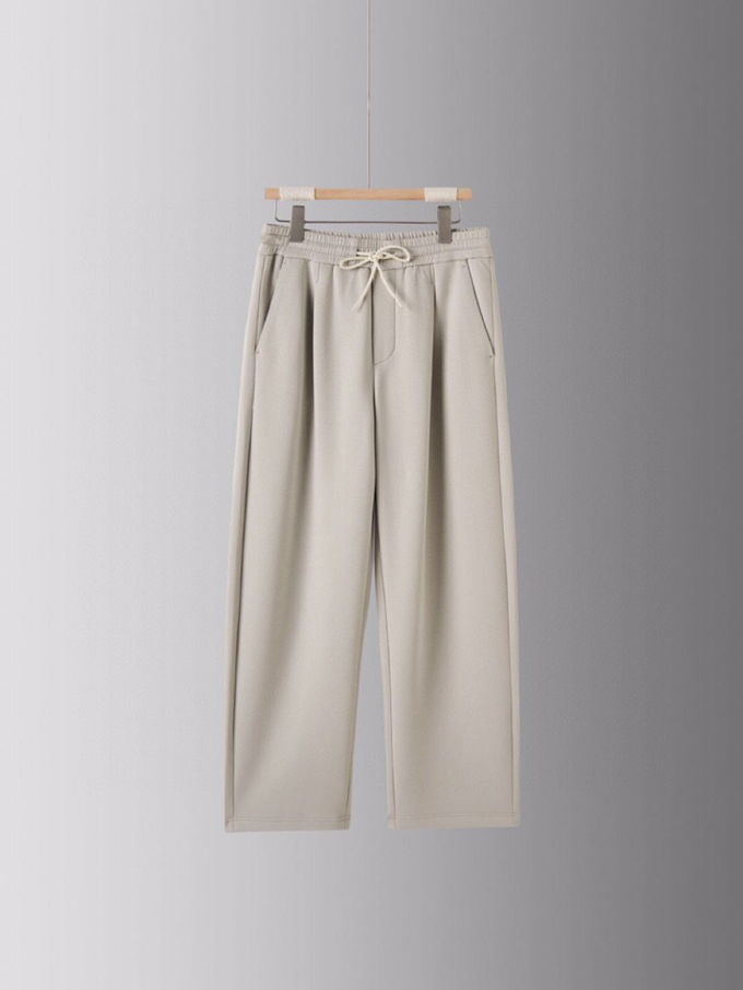  ARMANI阿玛尼2025秋冬休闲松弛系列休闲裤，370克重柔感果冻棉，弹力很好，空气层结构饱满但是不