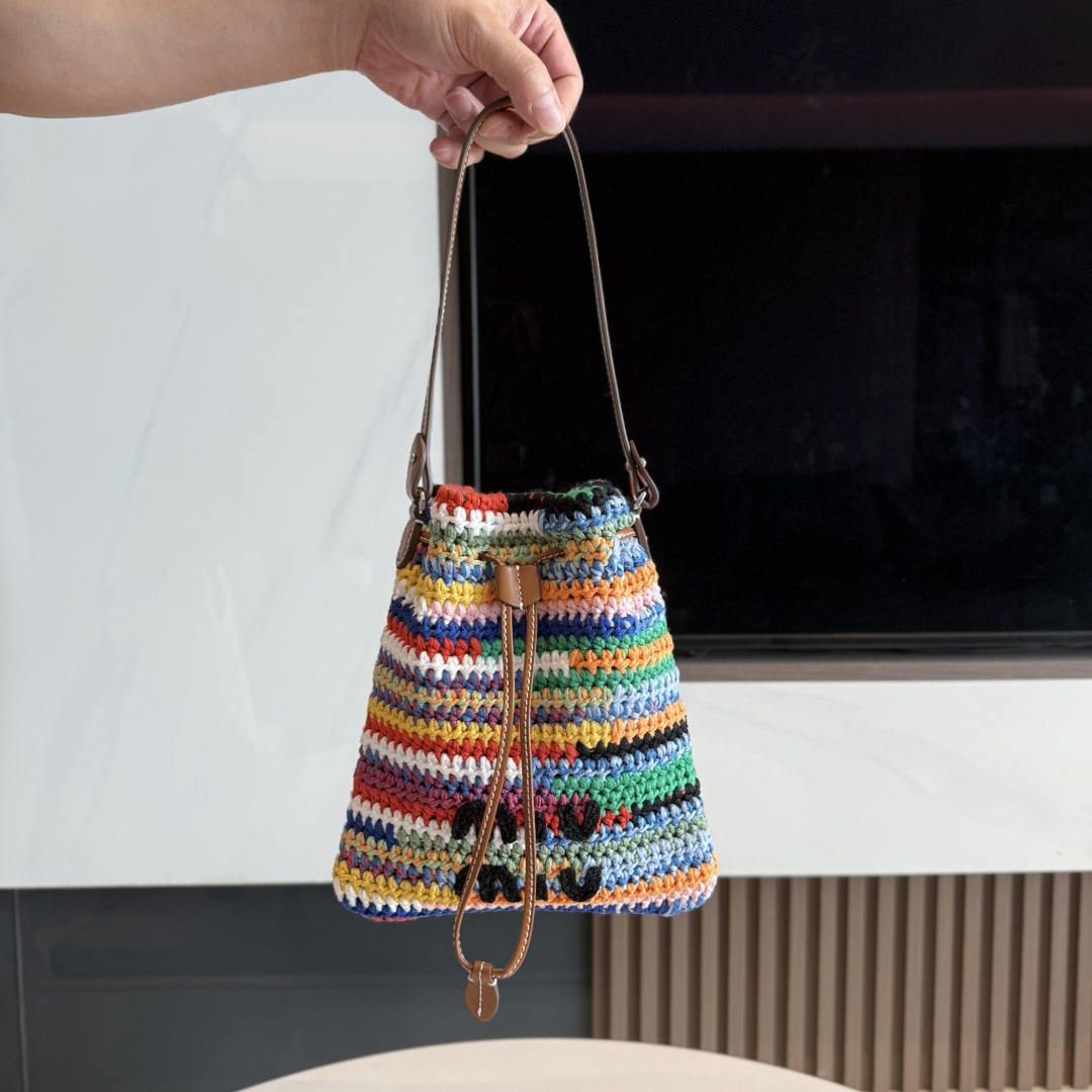 P640 original Mi* Mi* bolso de punto, verano perezoso, moda suave, encanto juvenil dulce pero no empalagoso, colores de…