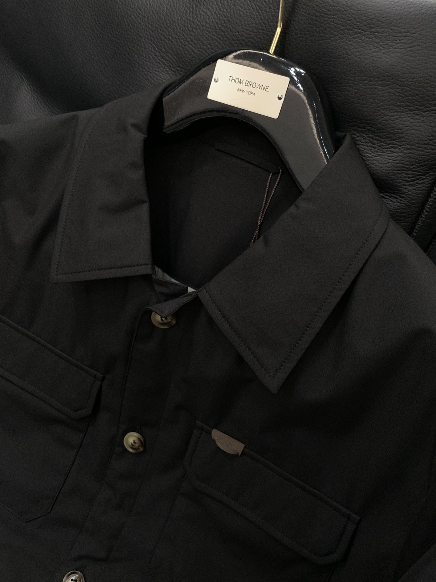 Women's Luxe Black LP Turn-Down Collar Jacket - Polyester Fiber Material 5 i1755852107 177 3