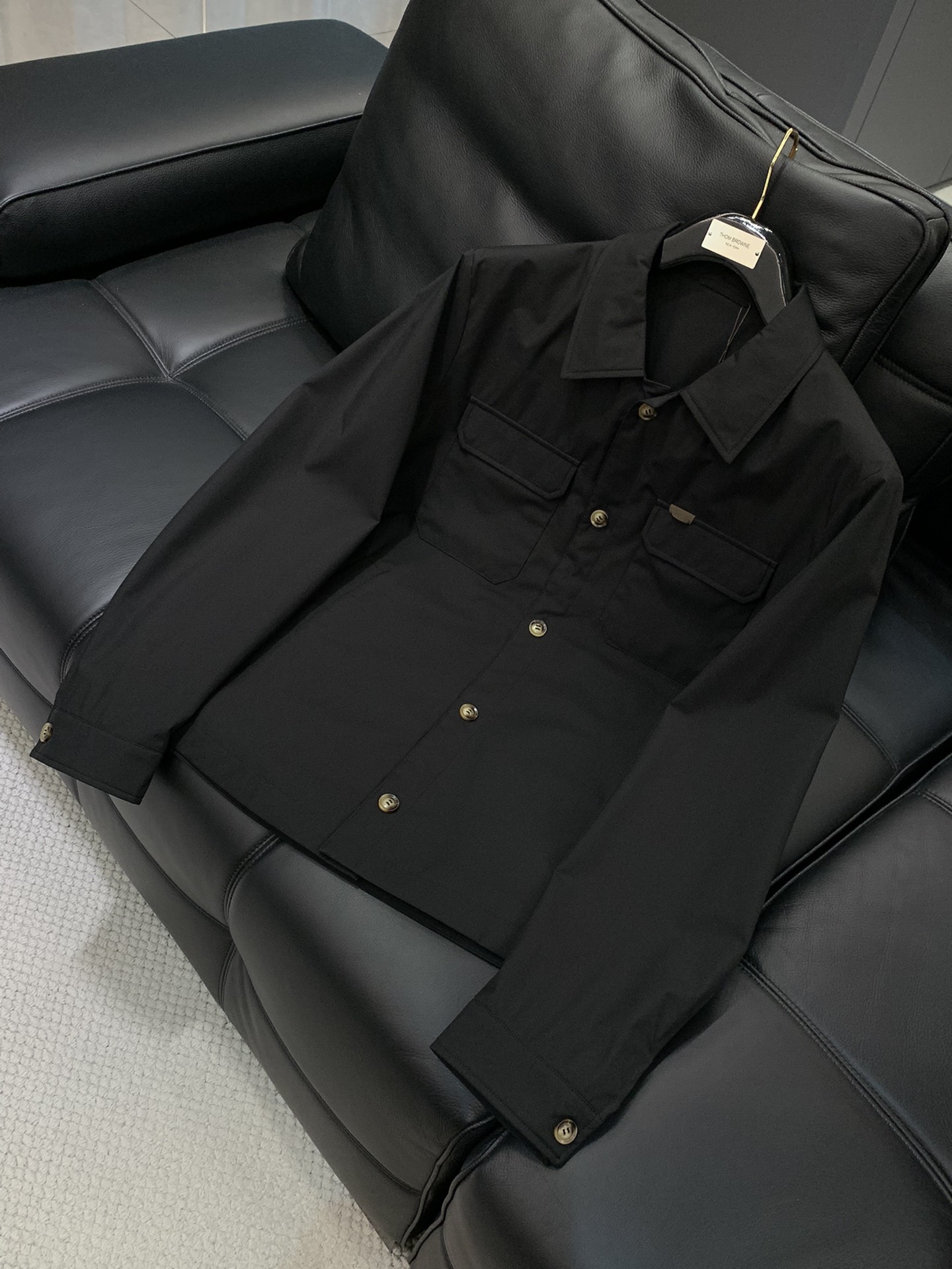 Women's Luxe Black LP Turn-Down Collar Jacket - Polyester Fiber Material 4 i1755852107 1900 2
