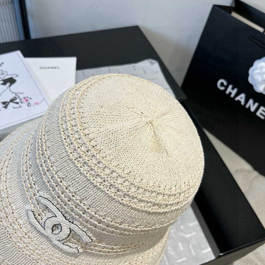 🆕

Chanel香奶儿春夏款针织手抓帽，渔夫帽，头围57cm