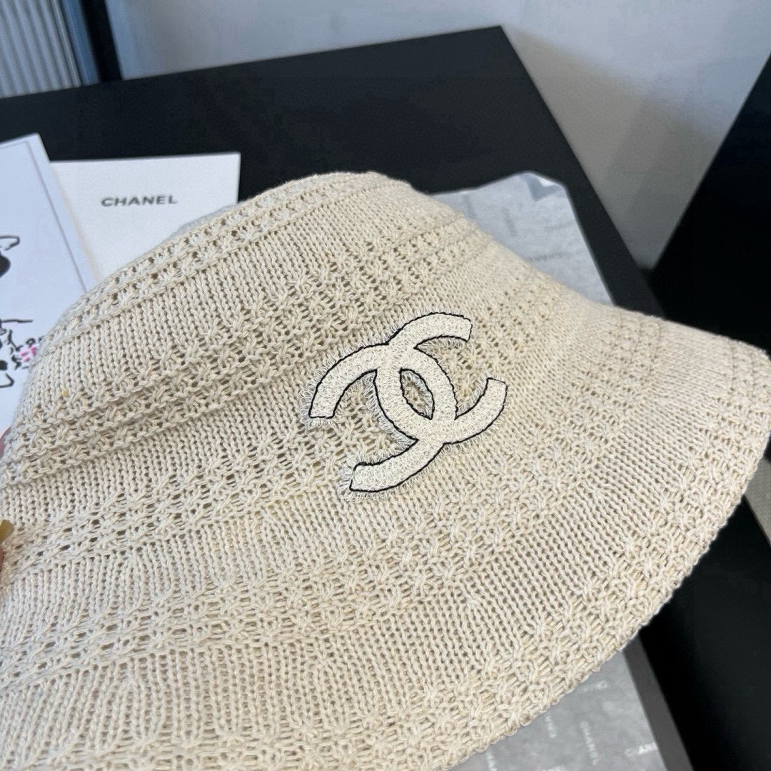 🆕

Chanel香奶儿春夏款针织手抓帽，渔夫帽，头围57cm