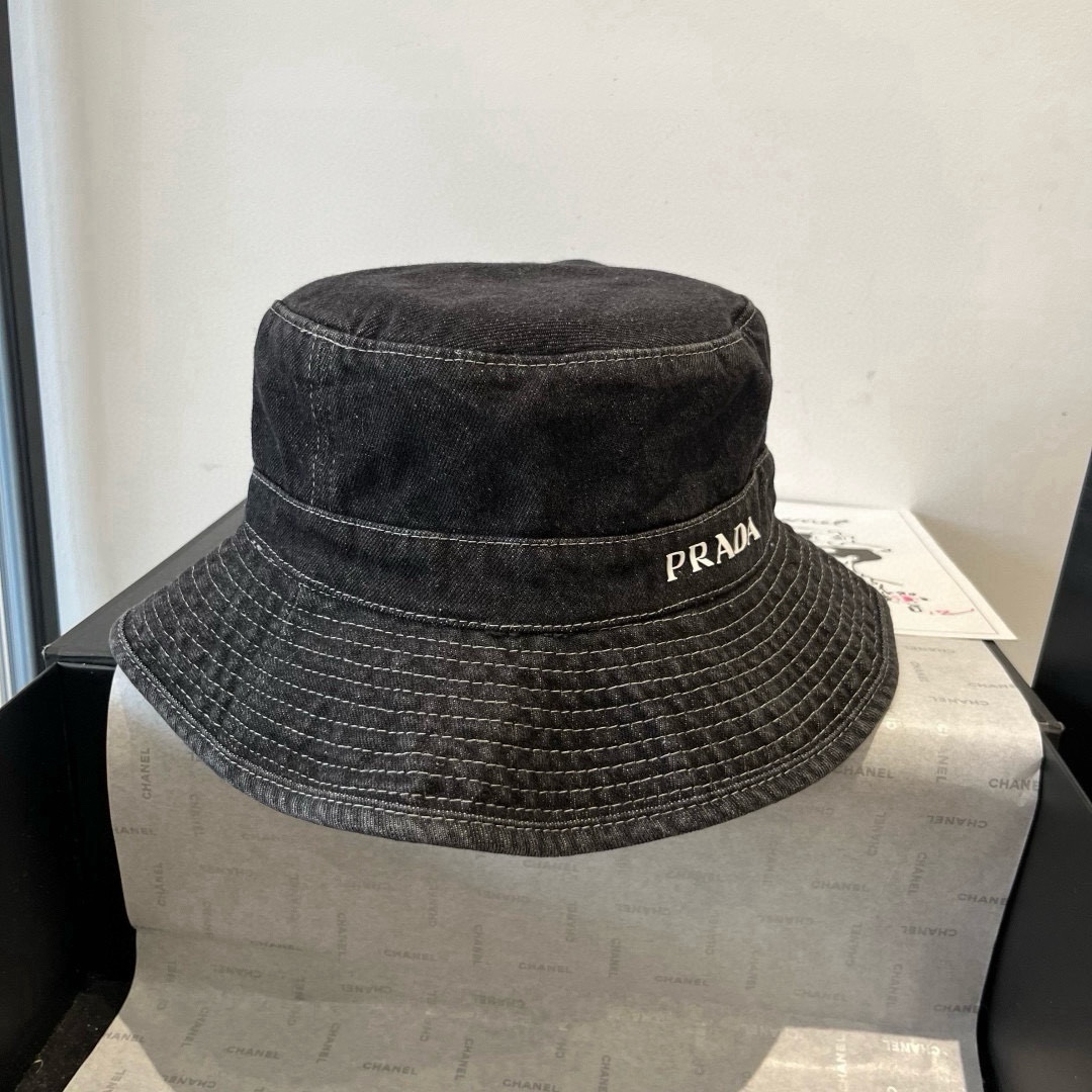 🆕

PRADA普拉达新款遮阳渔夫帽、防紫外线布帽，可折叠头围57cm
