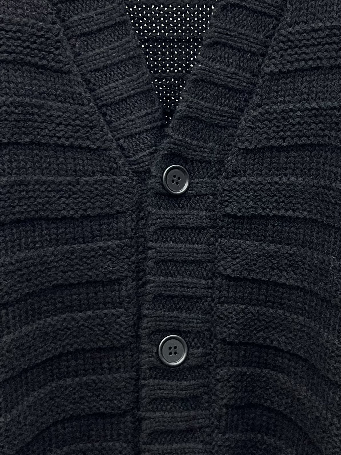 Maison margiel*破洞毛衣开衫秋冬新款条纹黑色开衫选用羊毛混纺面料材质经典v领宽松大版型剪裁