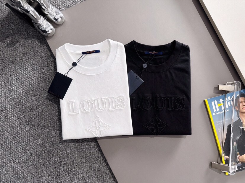  Louis Vuitton 路易威登 LV 驴牌25ss新款短袖圆领T恤，男女同款情侣款，定制260克
