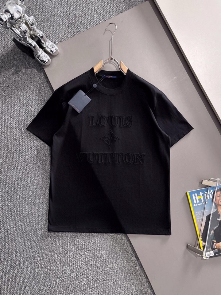  Louis Vuitton 路易威登 LV 驴牌25ss新款短袖圆领T恤，男女同款情侣款，定制260克