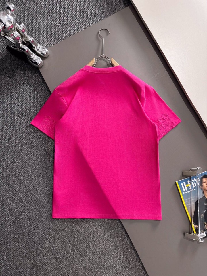  LOEWE 罗意威25ss新款短袖圆领T恤，男女同款情侣款，定制260克100％双纱纯棉面料·定染32