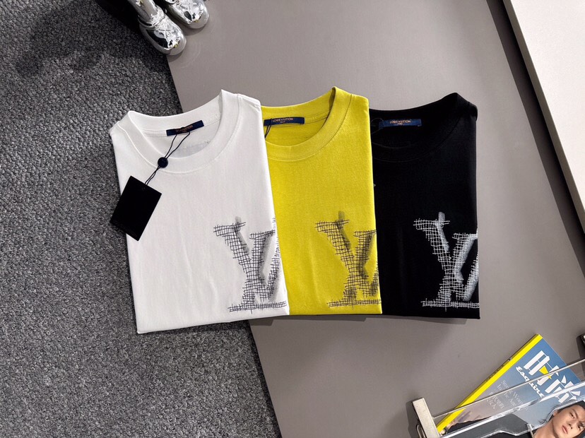  Louis Vuitton 路易威登 LV 驴牌25ss新款短袖圆领T恤，男女同款情侣款，定制260克