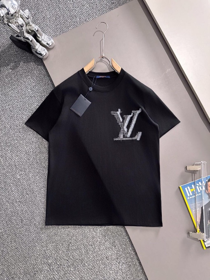  Louis Vuitton 路易威登 LV 驴牌25ss新款短袖圆领T恤，男女同款情侣款，定制260克