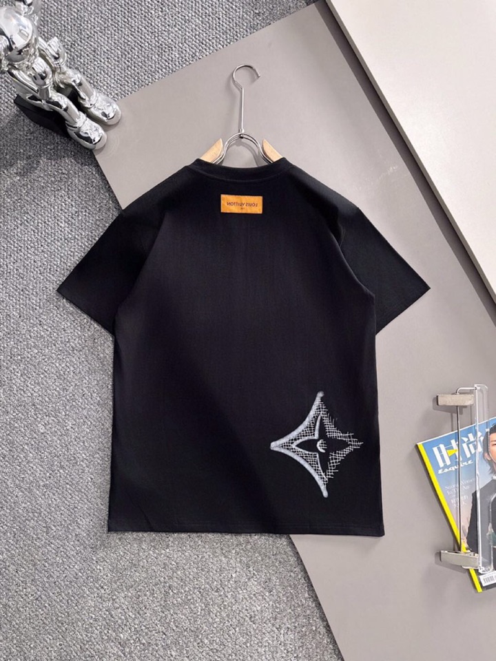  Louis Vuitton 路易威登 LV 驴牌25ss新款短袖圆领T恤，男女同款情侣款，定制260克