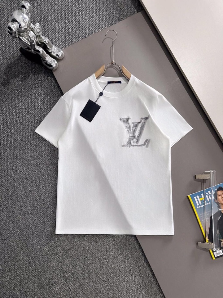  Louis Vuitton 路易威登 LV 驴牌25ss新款短袖圆领T恤，男女同款情侣款，定制260克