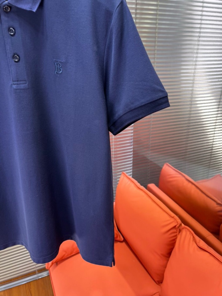  Burberry 巴宝莉25春夏新款男士撞色珠地网眼棉短袖翻领T恤Polo衫，原版珠地棉面料，可商务可