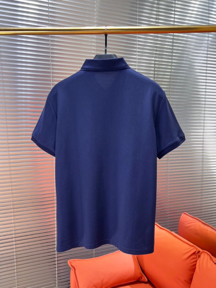  Burberry 巴宝莉25春夏新款男士撞色珠地网眼棉短袖翻领T恤Polo衫，原版珠地棉面料，可商务可