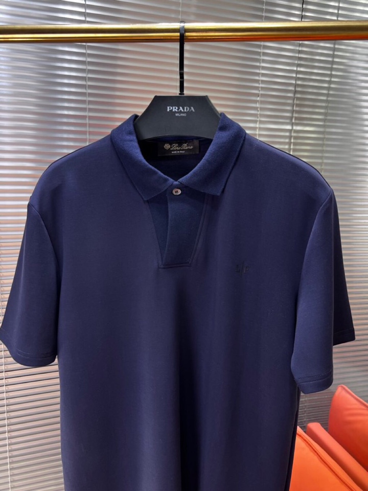  Loro Piana 诺悠翩雅lP🆕 新品时尚翻领T恤Polo衫，简约时尚老钱风单品设计，天丝棉+聚酯