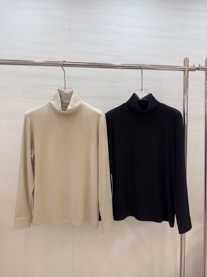  Gucci 古奇2025秋冬海外走秀款<🧸净版堆堆领>。高领长袖T恤衫，打底衫，320克重羊毛+德绒混