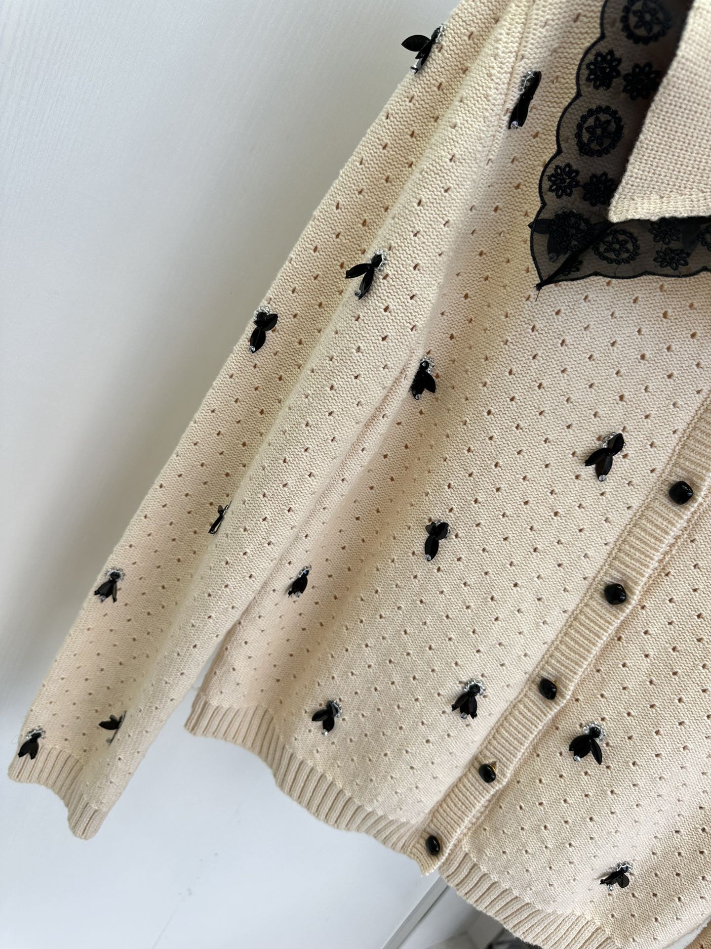Elegant Beaded Peter Pan Collar Knit Cardigan - Chic & Timeless Style 7 i1755924565 3222 5