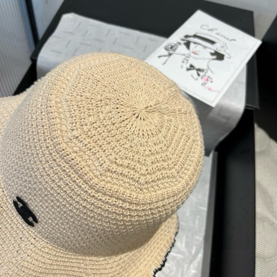🆕

Chanel香奈儿针织手钩渔夫帽，波浪边小礼帽，头围57cm