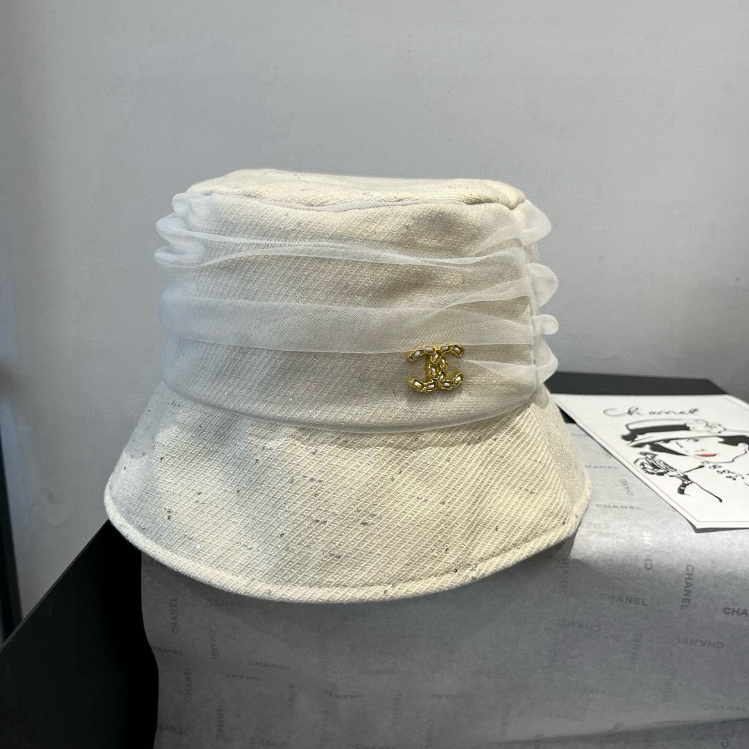 🆕

香奈儿新款遮阳渔夫帽、防紫外线布帽，可折叠头围57cm