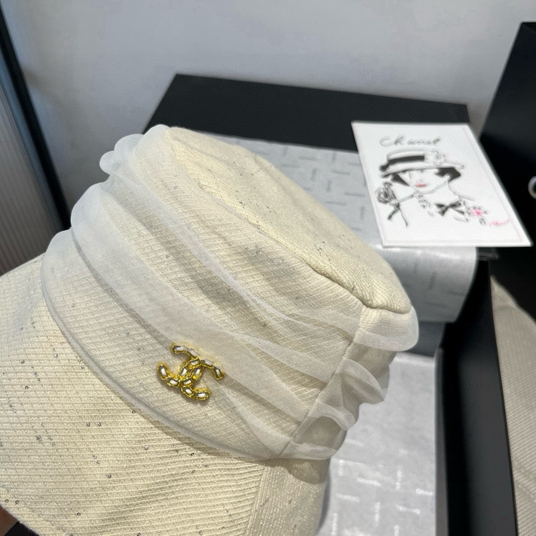 🆕

香奈儿新款遮阳渔夫帽、防紫外线布帽，可折叠头围57cm