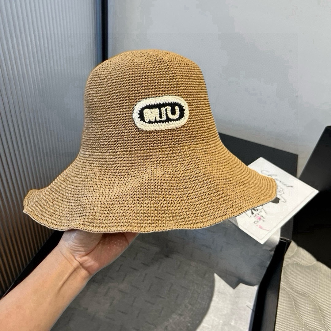 🆕

缪缪2025夏款折叠草帽，纯收工钩织，头围57cm，可折叠